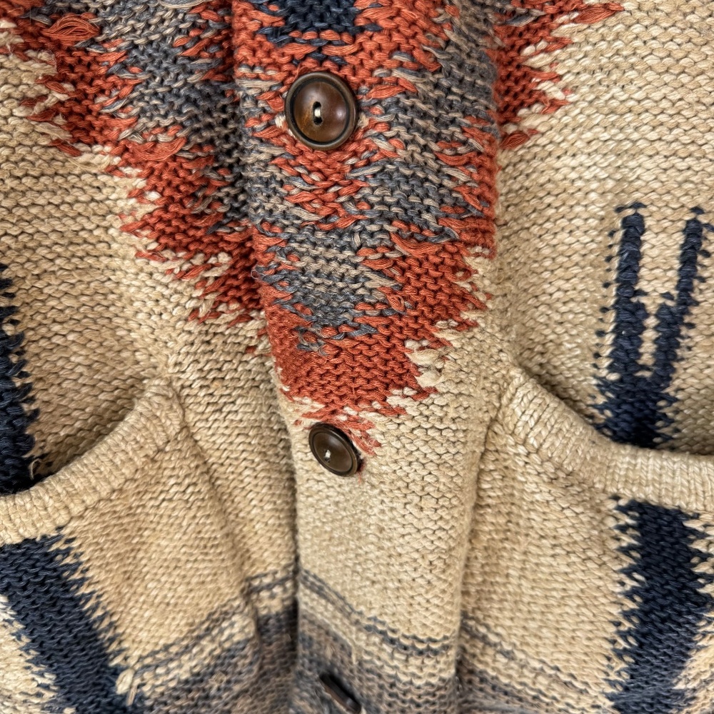 RRL Double RL Hand Knit Southwest Vintage Silk/Linen/Cotton/Wool Cardigan Sz XL‎ - Picture 6 of 11